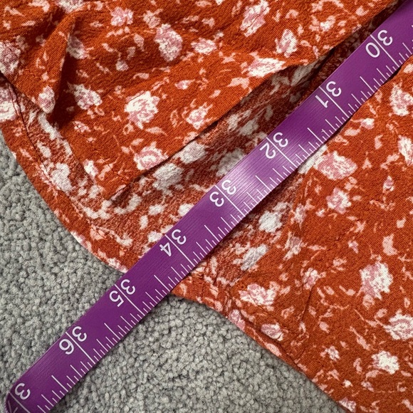 NWOT Wild Fable Vibrant Orange Floral Maxi Skirt - Picture 7 of 8